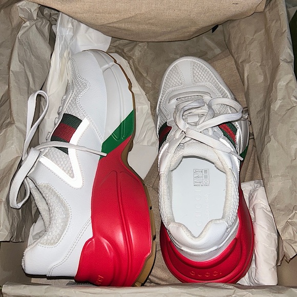 New & Authentic Gucci Rhyton Lavaredo Reflection Chunky Sneakers( Will trade) - Picture 2 of 15